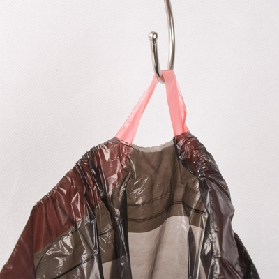 Pedidos personalizados aceites Sacos de lixo de plástico de corda de tração para gestão de resíduos