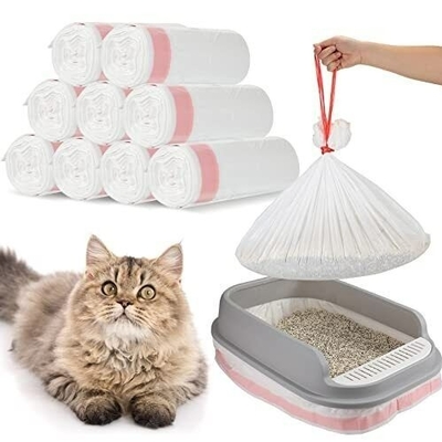 PLA PBAT Material Estrutura Selo térmico 15 mic Sacos de cocô para animais de estimação compostáveis para cães e gatos