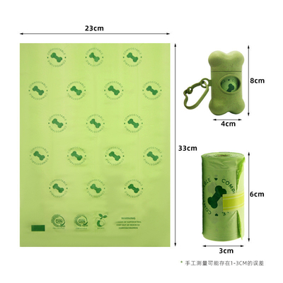 Saco de cocô de cão espessado portátil descartável com fragrância