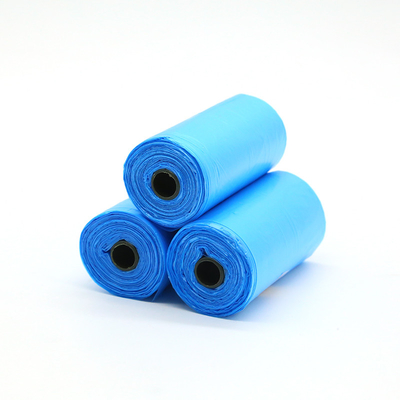 15 PCS/rolo Sacos biodegradáveis de lixo para animais de estimação Sacos de camiseta Tipo de sacos de cocô para cães