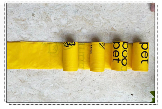Impressão personalizada de sacos biodegradáveis de resíduos de cães sem cheiro para lixo ecológico de gatos