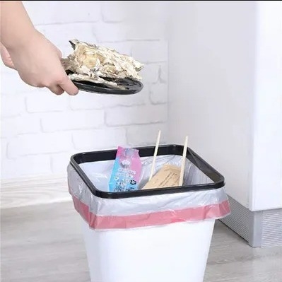 Sacos de lixo de cozinha de mediano tamanho 8 galões Sacos de lixo de plástico branco transparente
