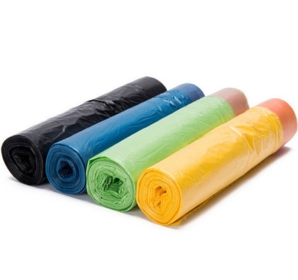Logotipo personalizado OEM Sacos de lixo grandes com alça de corda Estrutura de material HDPE