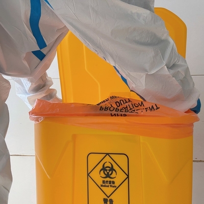 Saco de fundo quadrado Fabricação GRS Saco de lixo de plástico pesado para gestão de resíduos
