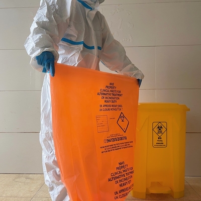 Saco de fundo quadrado Fabricação GRS Saco de lixo de plástico pesado para gestão de resíduos