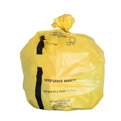 Impressão personalizada de sacos de resíduos médicos de HDPE amarelo espessado para hospitais e clínicas
