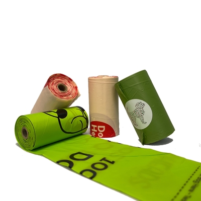 Logotipo personalizado Bio Material Pet Dog Poop em Rolo com Impressão Flexo
