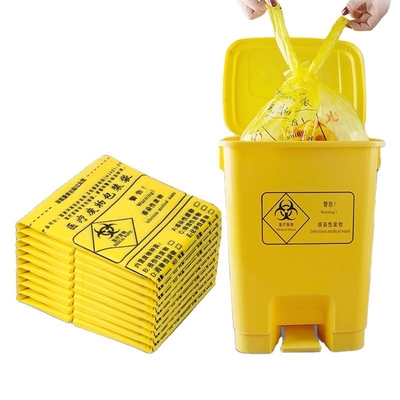 Saco plástico HDPE conveniente para embalagens de resíduos médicos de clínicas Certificado de compostagem OK