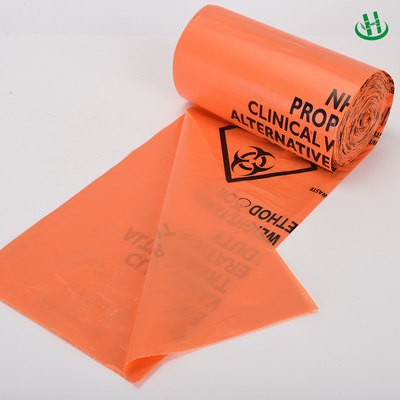 1 tonelada Logotipo personalizado Bolsa de revestimentos médicos Diretamente amarelo Segurança HDPE Bolsas aceites CN SHN
