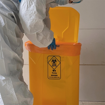1 tonelada Logotipo personalizado Bolsa de revestimentos médicos Diretamente amarelo Segurança HDPE Bolsas aceites CN SHN