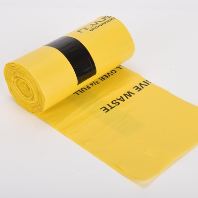 1 tonelada Logotipo personalizado Bolsa de revestimentos médicos Diretamente amarelo Segurança HDPE Bolsas aceites CN SHN