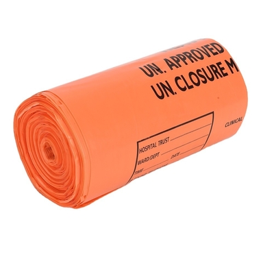 Saco de resíduos médicos domésticos em material HDPE/LDPE/LLDPE para eliminação fácil e rápida