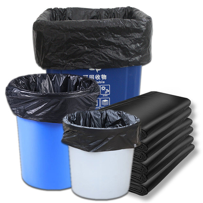 Sacos de lixo de empreiteiros de HDPE Sacos de lixo pretos super espessos para o trabalho no pátio de armazenamento de lixo