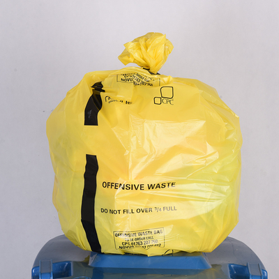 Autoclave vermelho amarelo Sacos plásticos de lixo médico Sacos de lixo Sacos de risco biológico em rolos