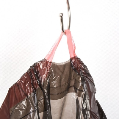 Sacos de lixo de plástico para uso doméstico, de corda de tração, em rolos, com material HDPE/LDPE/LLDPE