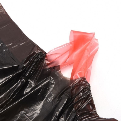 Sacos de lixo de plástico para uso doméstico, de corda de tração, em rolos, com material HDPE/LDPE/LLDPE