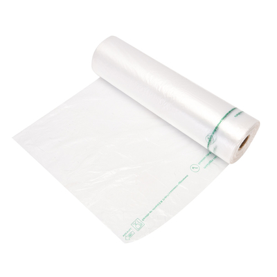 Saco de embalagem de alimentos transparente em rolo com material biodegradável HDPE e espessura 5-100 mic