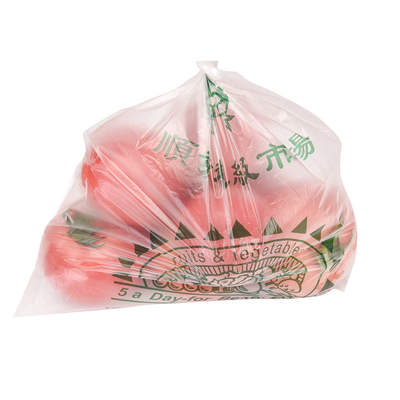 Saco de embalagem de alimentos transparente em rolo com material biodegradável HDPE e espessura 5-100 mic