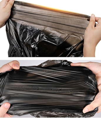 Sacos de lixo de manuseio em HDPE ecológicos para eliminação sustentável e responsável dos resíduos