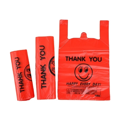 Saco de camiseta de sistema aberto fácil para produtos domésticos de saco de PE plástico impresso personalizado