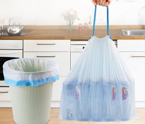 Saco de lixo de corda de tração espessada para uso doméstico para mãos limpas e fáceis de imprimir