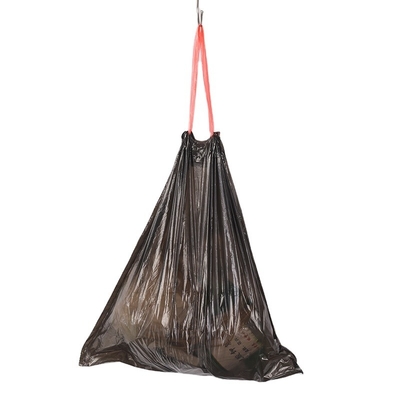 Saco de lixo de corda de tração espessada para uso doméstico para mãos limpas e fáceis de imprimir