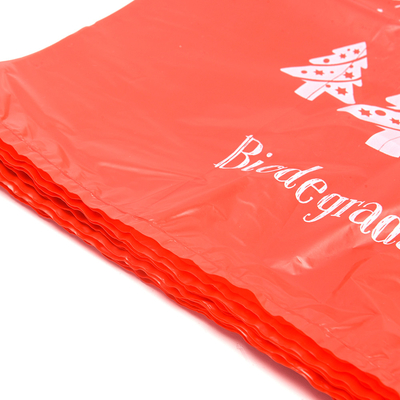 Logotipo personalizado HDPE Saco de Veste de Compras de plástico com cordas para compras convenientes