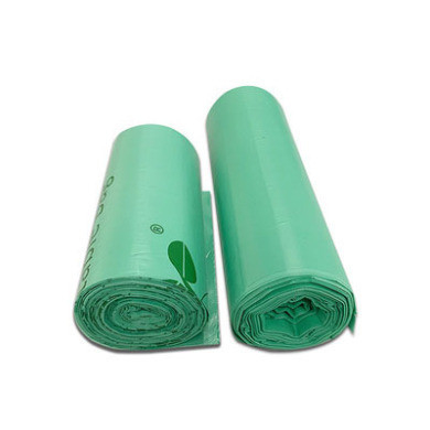 Saco de lixo biodegradável compostável em rolos com certificado de composto