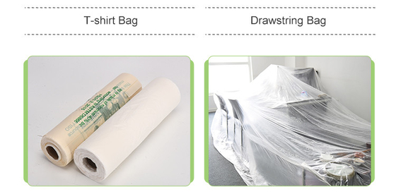 Saco de transporte compostável personalizado para outros produtos domésticos feitos de materiais reciclados
