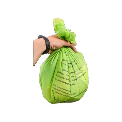 Materiais reciclados T-shirt de amido de milho Saco de compras de plástico com encomenda personalizada