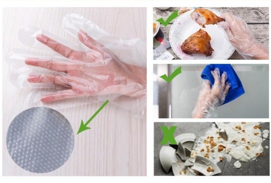 Luvas descartáveis de qualidade alimentar com espessura personalizada e personalização exclusiva