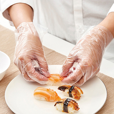 Luvas descartáveis de qualidade alimentar com espessura personalizada e personalização exclusiva