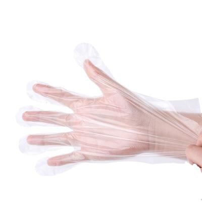 Luvas descartáveis de plástico PE transparentes para limpeza espessa no inverno