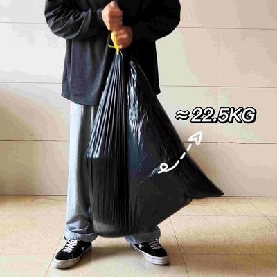 Embalagem de alimentos tornou-se fácil com este saco de lixo de corda dura e design portátil