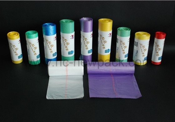 Sealing Handle Heat Seal Sacos de lixo grandes para gestão de resíduos pesados em preto