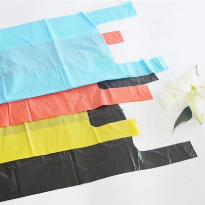 Sacos de camisetas biodegradáveis de cor PE sustentáveis e duráveis para o mercado de frutas