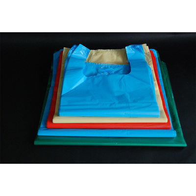 Bolsa de camiseta de plástico para supermercado e compras Material ecológico