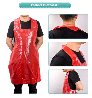 Apron HDPE descartável de impressão personalizada para uso doméstico e restaurante