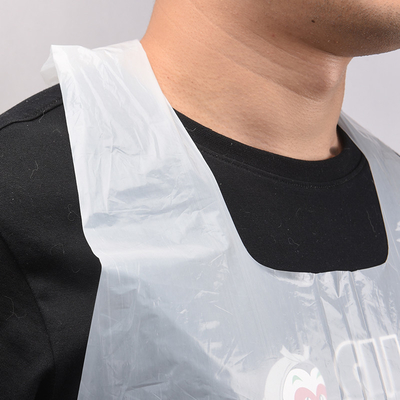 Avental de plástico resistente a manchas e à água com logotipo personalizado