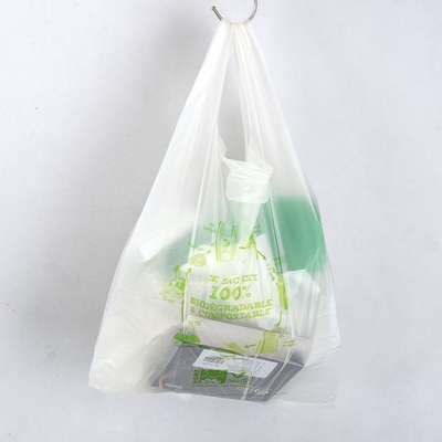 Saco de compras de plástico biodegradável para mercearia T-shirt frutas