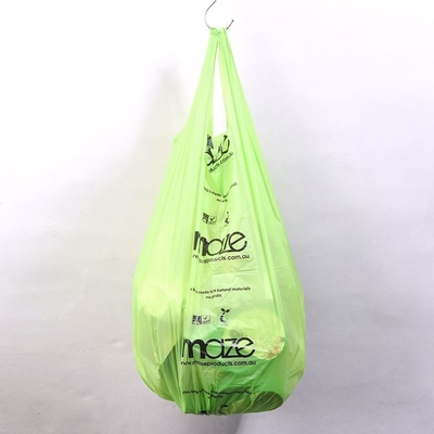 Saco de compras de plástico biodegradável para mercearia T-shirt frutas
