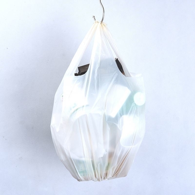 Impressão de camisetas biodegradáveis embalagens de compras sacos de plástico com alça para supermercado