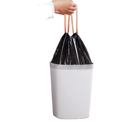 Saco de lixo portátil grosso preto espesso para coleta de lixo personalizado