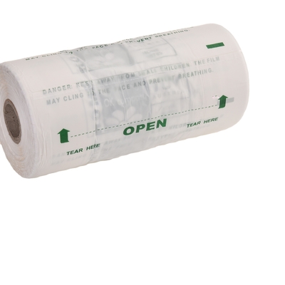 Saco de plástico biodegradável PBAT/PLA/amido com cor verde e tamanho personalizável