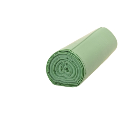 Saco de plástico biodegradável PBAT/PLA/amido com cor verde e tamanho personalizável