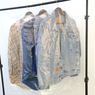 SACO DE VESTIMENTO para armazenamento Saco de poeira transparente PE espessado reutilizável