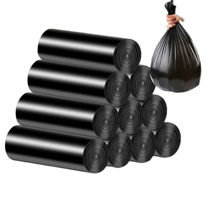 Saco de lixo grosso preto de plástico de boca plana, espessado, pedido personalizado dos fabricantes