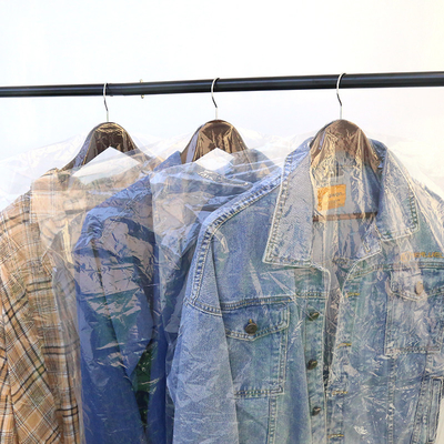 Sacos de embalagem de vestuário de plástico à prova de água e poeira para armazenamento de fatos e vestidos OEM