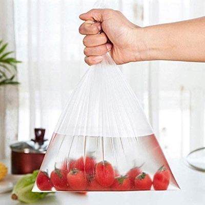 HDPE Produce Bag Roll para Frutas Vegetais Panaderia Snack Bolsas de mantimentos 5-40 mic Espessura