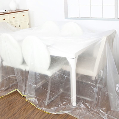 Dimensão personalizada Cobertura de poeira de filme transparente descartável para móveis e ar condicionado